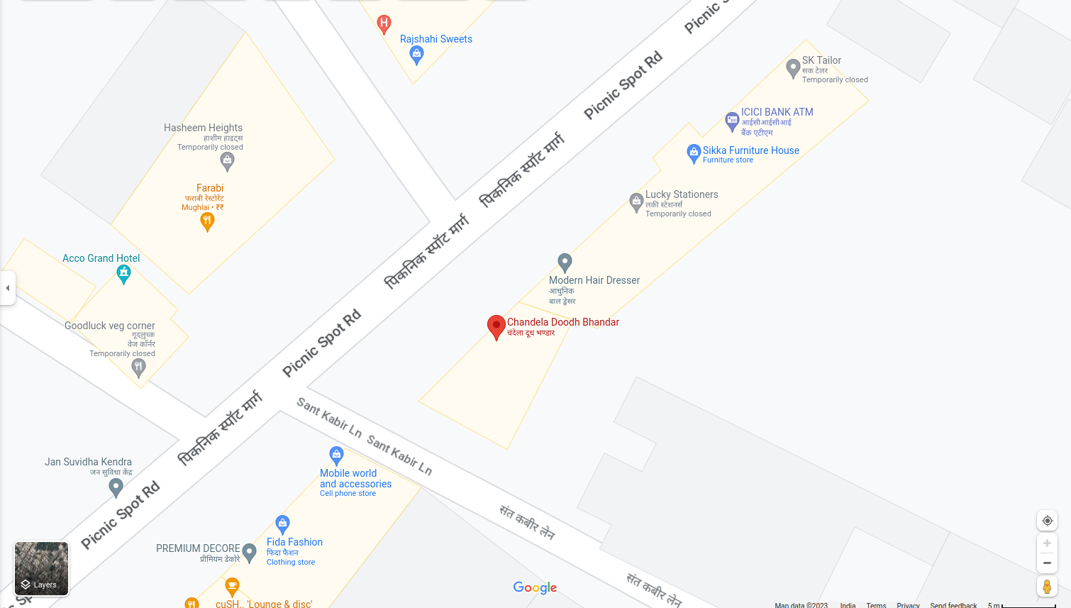 Chandela Doodh Dairy location map